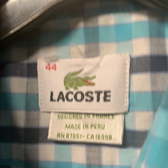 𝅺MENS Lacoste Sz XL Casual Button Down Shirt - Picture 2 of 5
